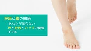 呼吸と脚の関係 - あなたが知らない声と呼吸とカラダの関係 その4